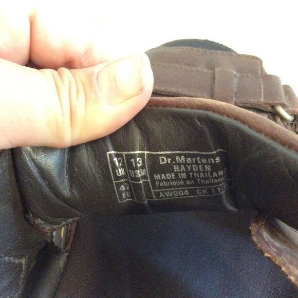 DR MARTENS HAYDEN MEN 13 BROWN LEATHER FISHERMAN SANDALS PLATFORMS CHUNKY Y2K - Picture 8 of 8